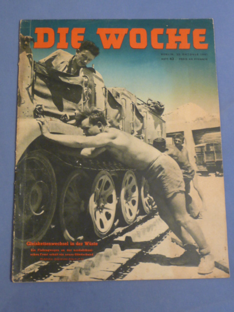 Original WWII German Magazine Die Woche, October 1941