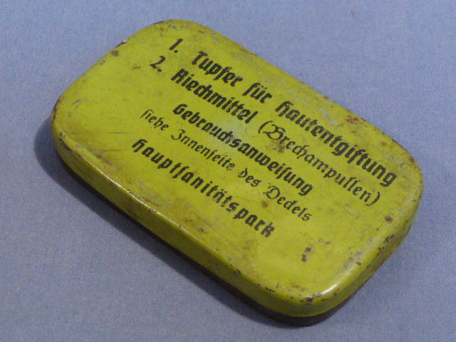 Orignal WWII German Medical Swabs for Skin Container, Tupfer f�r Hautentgiftung
