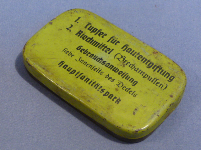 Orignal WWII German Medical Swabs for Skin Container, Tupfer fr Hautentgiftung