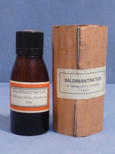 Original WWII German Bottle for Valerian Tincture, BALDRIANTINKTUR