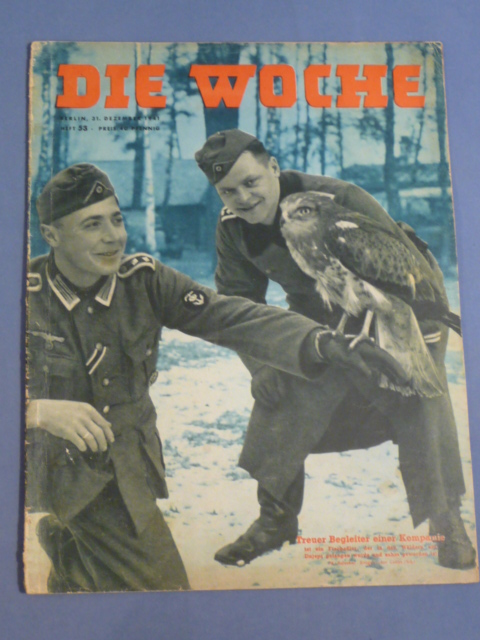 Original WWII German Magazine Die Woche, December 1941 COLOR PAGES!