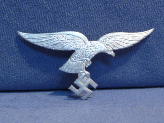Original WWII German Luftwaffe Eagle Letter Closer, SILVER