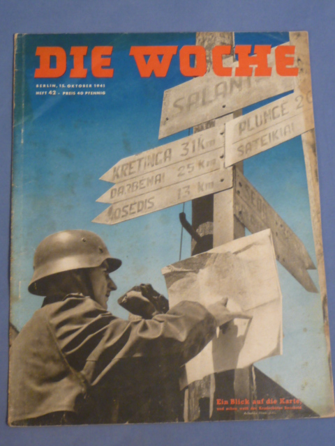 Original WWII German Magazine Die Woche, October 1941