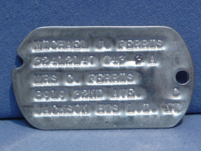 Original WWII US GI Next-Of-Kin Dog Tag