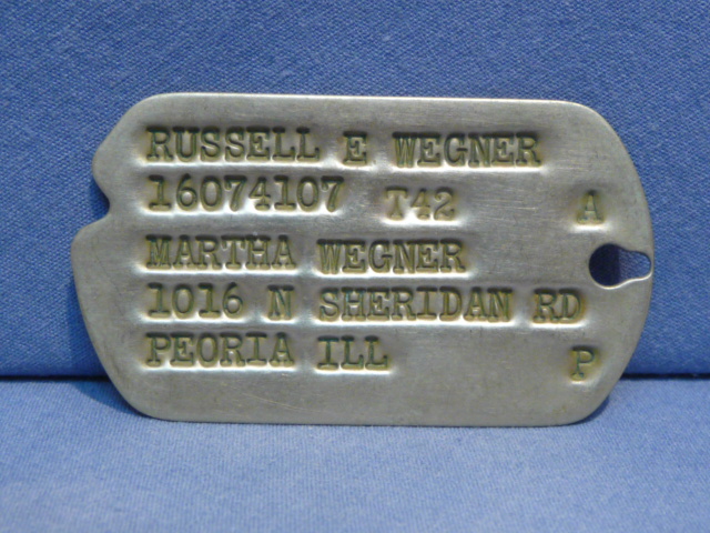 Original WWII US GI Next-Of-Kin Dog Tag