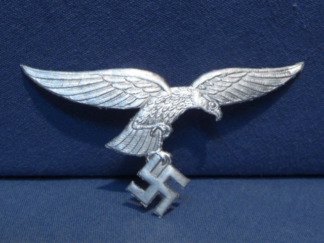 Original WWII German Luftwaffe Eagle Letter Closer, SILVER