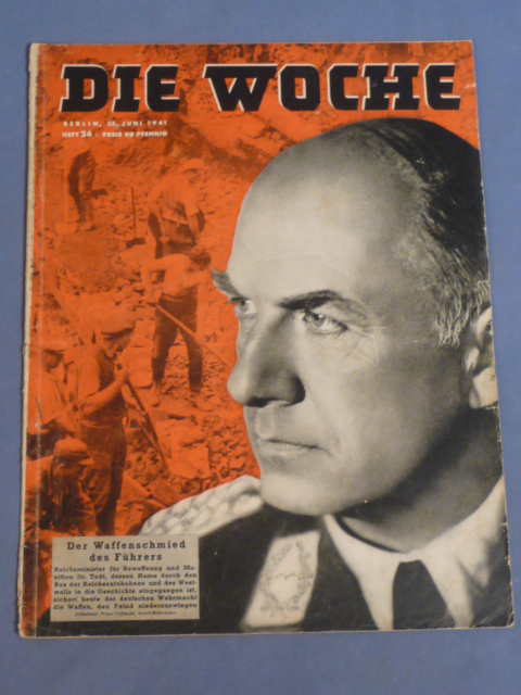 Original WWII German Magazine Die Woche, June 1941