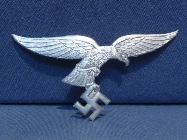 Original WWII German Luftwaffe Eagle Letter Closer, SILVER
