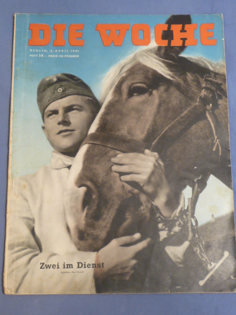 Original WWII German Magazine Die Woche, April 1941