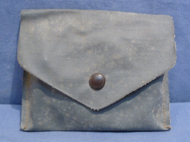 Original WWII German Gray Synthetic Leather Goggles CASE, Unissued