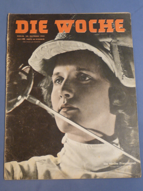 Original WWII German Magazine Die Woche, October 1943
