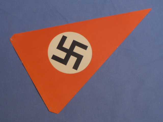 Original Nazi Era German Paper Party Rally Pennant Flag for Hanging