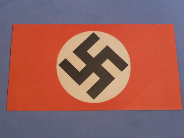 Original Nazi Era German Paper Party Rally Flag, UNUSED!