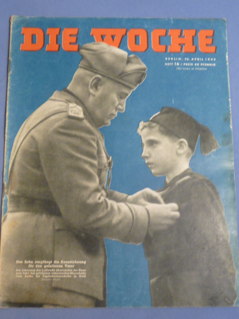 Original WWII German Magazine Die Woche, April 1942