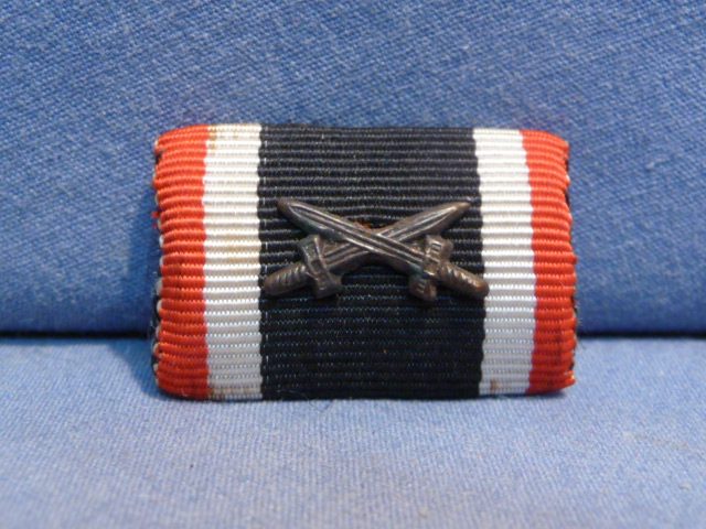 Original WWII German War Merit Cross 2nd Class w/Swords Ribbon Bar, UNISSUED