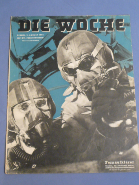 Original WWII German Magazine Die Woche, August 1944