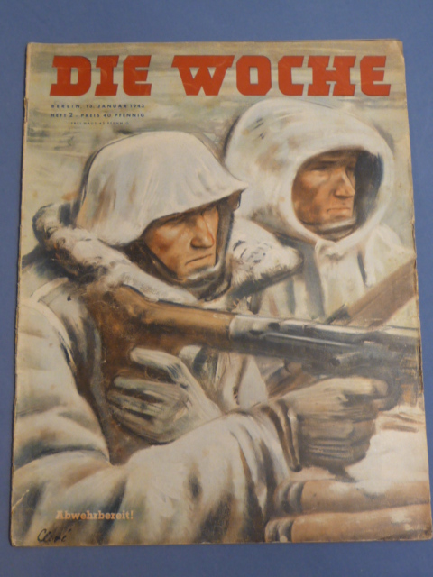 Original WWII German Magazine Die Woche, January 1943