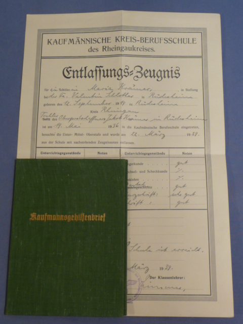 Original Nazi Era German Business Professional Certification PLUS