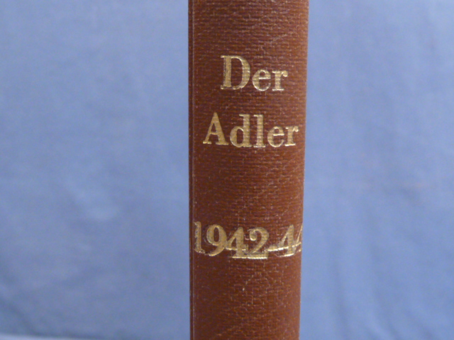Original WWII German Bound Der Adler (Luftwaffe) Magazine Book 1942-44