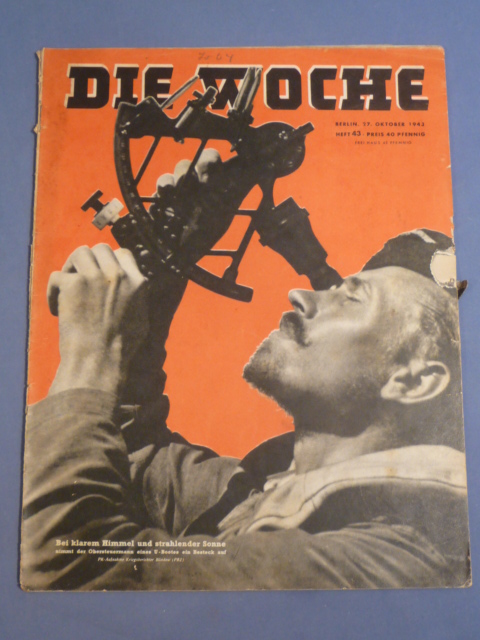 Original WWII German Magazine Die Woche, October 1943