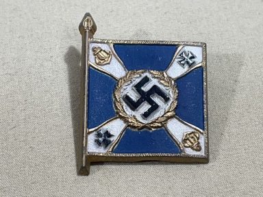 Original WWII German KRIEGSMARINE Flag Tinnie, MARINETEILE AM LANDE