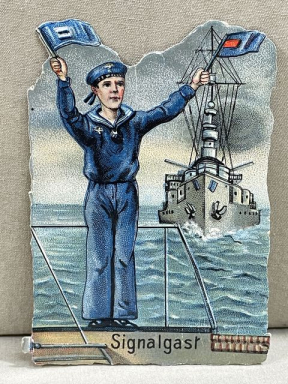 Original WWII German Kriegsmarine Signalman Paper Cut-Out, Signalgast