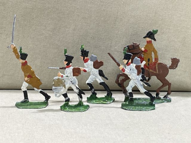Original Nazi Era German Set of 5 Lead Flats, Mounted & Foot Soldiers