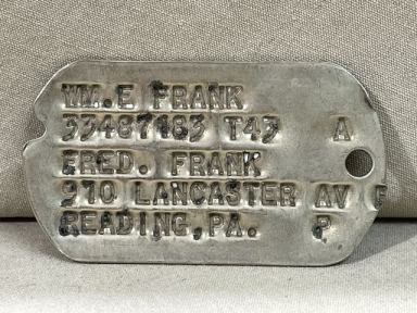 Original WWII US GI Next-Of-Kin Dog Tag