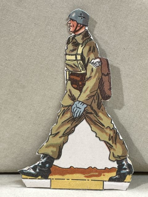 Original WWII German Paper Cut-Out, Fallschirmjger Officer!