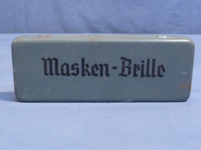 Original WWII German Soldier's Gas Mask Glasses Case, UNISSUED!