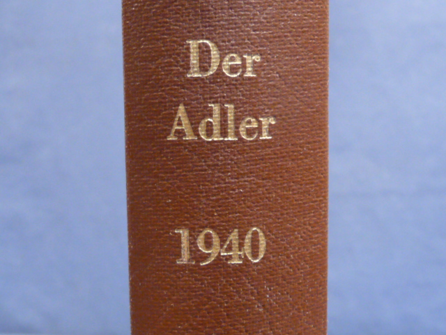 Original WWII German Bound Der Adler (Luftwaffe) Magazine Book 1940