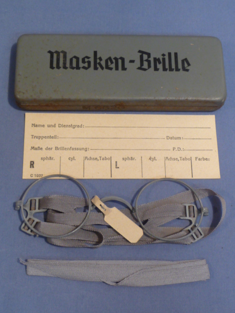 Original WWII German Masken-Brille (Gas Mask Glasses), UNISSUED!!!