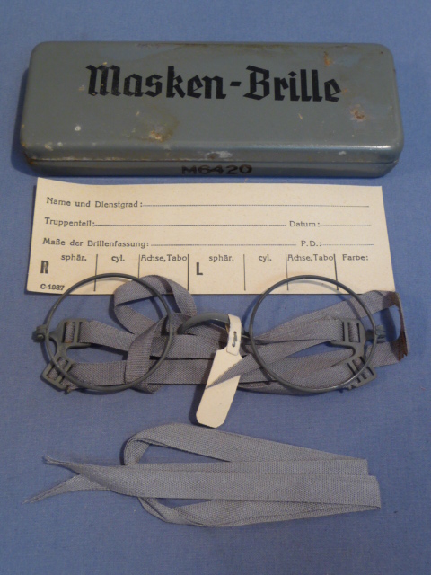 Original WWII German Masken-Brille (Gas Mask Glasses), UNISSUED!!!