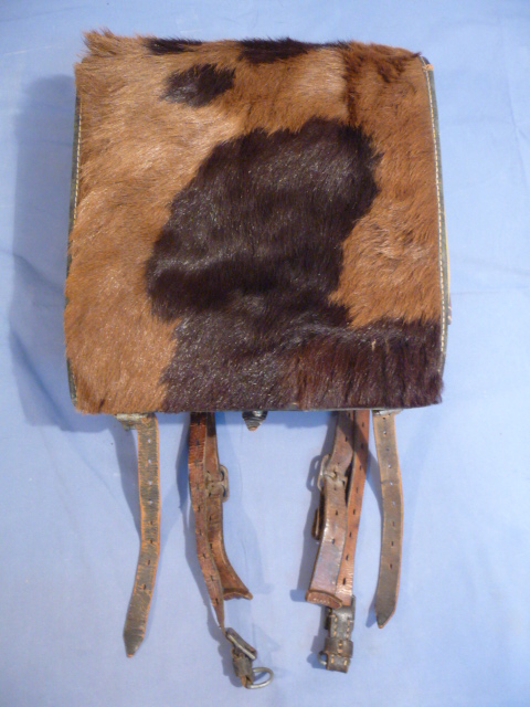 Original WWII German Mid-Late War M34 Fur Covered Pack (Tornister)