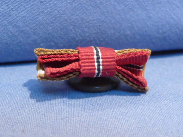 Original WWII German 2-Place Lapel Button Hole Ribbon, UNISSUED