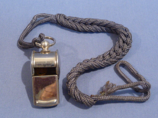 Orignal Nazi Era German RZM Marked Whistle with Lanyard