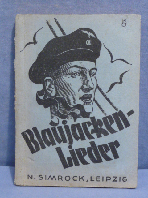 Original WWII German Kriegsmarine Book Blue-Jacket Songs, Blaujacken Lieder