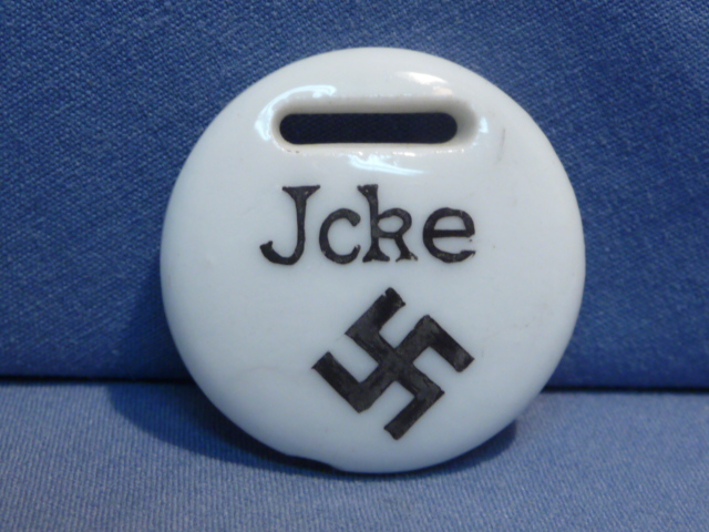 Original Nazi Era German Porcelain Badge, Jcke