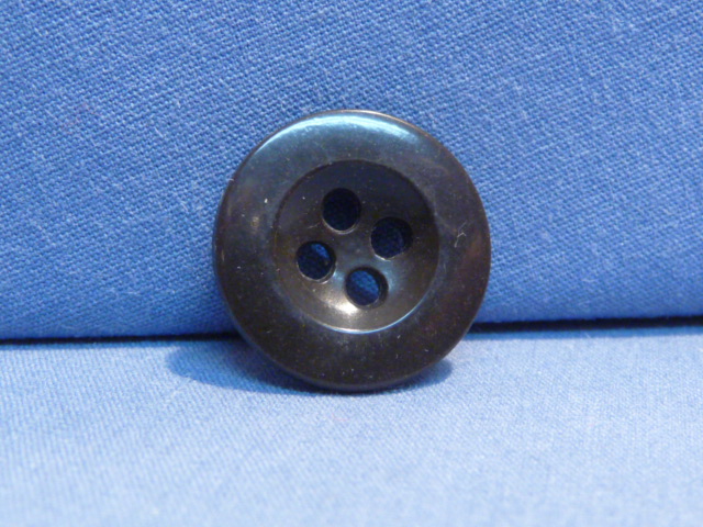 Original WWII German Dark Brown Bakelite Button, 17mm UNUSED!