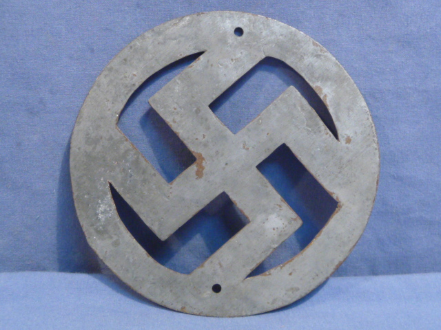 Original Nazi Era German Metal Swastika Wall Hanger