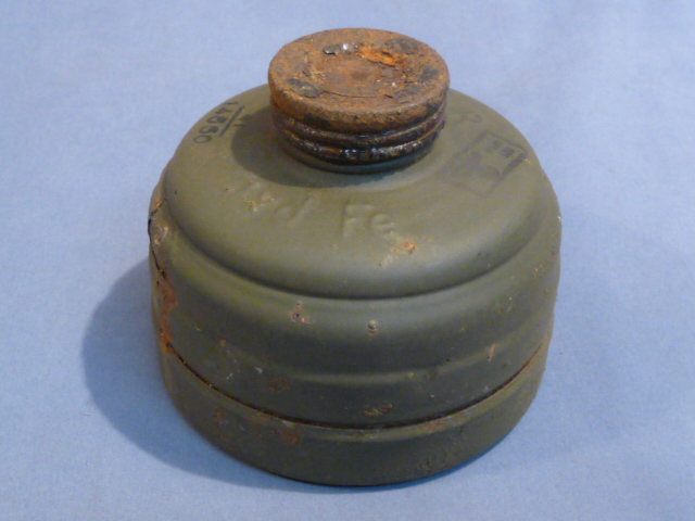 Original WWII German FE37R Gas Mask Filter w/Cap