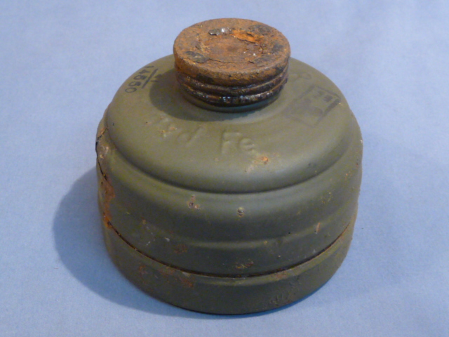 Original WWII German FE37R Gas Mask Filter w/Cap