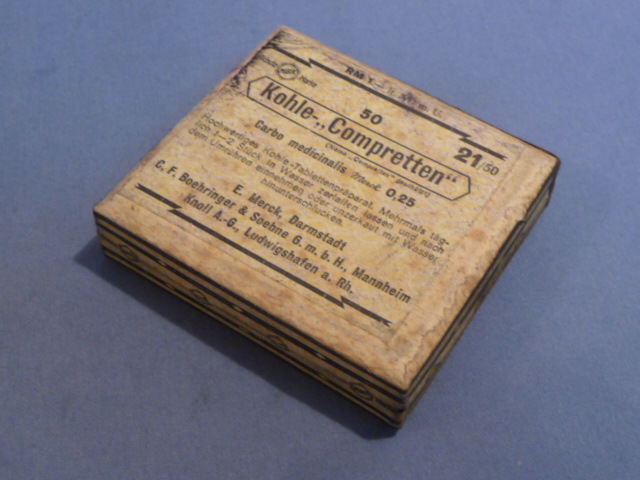 Original WWII German Medical Item, Kohle-Compretten