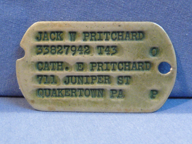 Original WWII US GI Next-Of-Kin Dog Tag