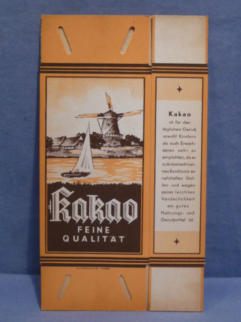 Original WWII Era German Box for 125 grams of Cocoa, Kakao