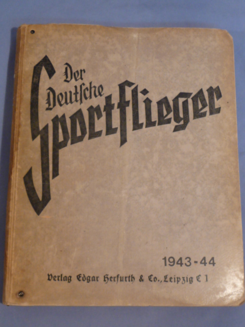 Original WWII German Bound Der Deutsche Sportflieger Magazine Book, 1943-44