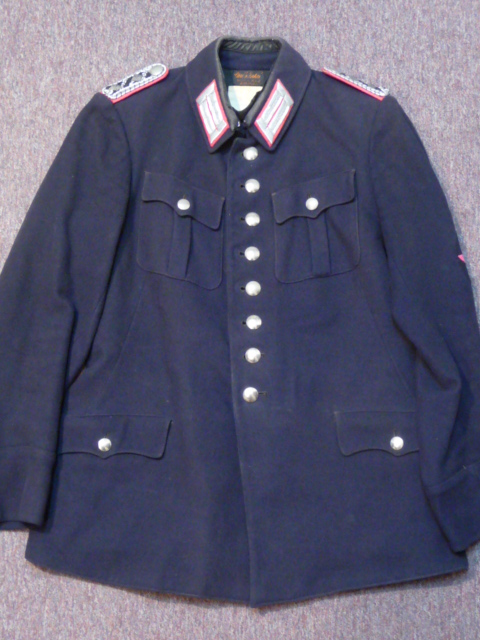 Original WWII German Fireman's Wool Officer's Tunic, Feuerschutzpolizei