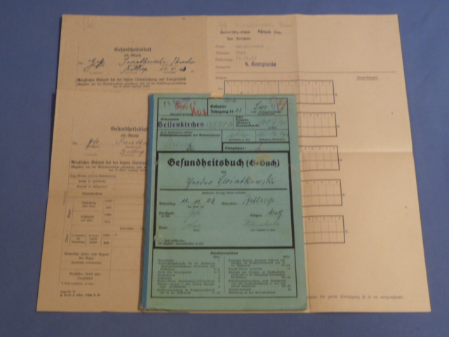 Original WWII German Soldiers Medical Record, G-Buch PLUS