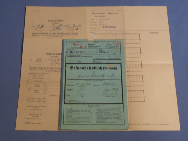 Original WWII German Soldiers Medical Record, G-Buch PLUS