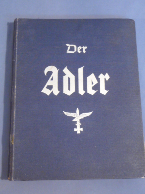 Original WWII German Bound Der Adler (Luftwaffe) Magazine Book 1941